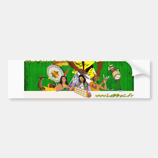 BBaC Stiker Samba Batucada Brasil バンパーステッカー (正面)