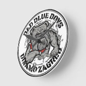 BBB logo embodies the spirit of Dinamo Zagreb ラウンド壁時計 (傾斜)