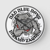 BBB logo embodies the spirit of Dinamo Zagreb ラウンド壁時計 (正面)