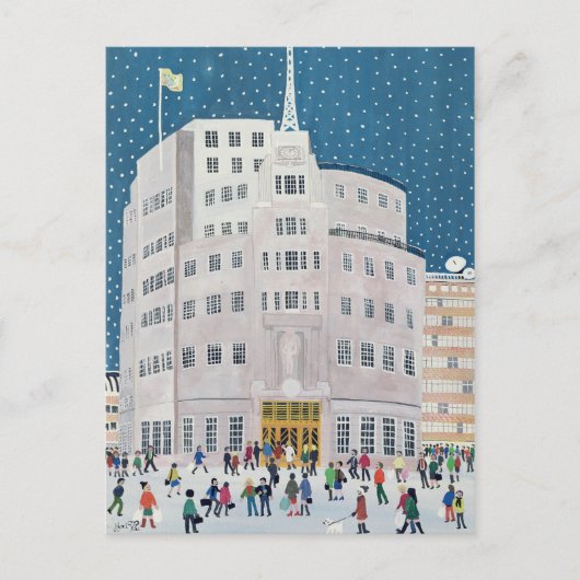 BBCのブロードキャスティング・ハウス ポストカード (正面)