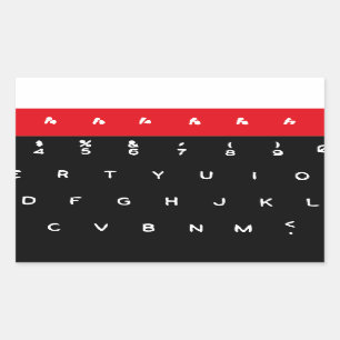 BBCのマイクロキーボードのキー 長方形シール