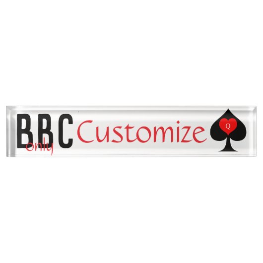 BBC専用ブレードスペード記号Thunder_Cove デスクネームプレート (正面)
