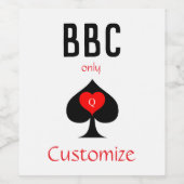 BBC専用ブレードスペード記号Thunder_Cove ワインラベル (シングルラベル)