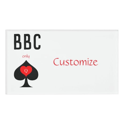 BBC専用ブレードスペード記号Thunder_Cove 名札 (正面)