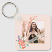 BBF – フォトコーパーソナライズされたラルウォーター色の花 キーホルダー (正面)