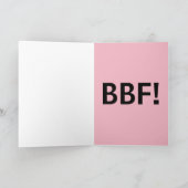 BBF、友達最高のは永遠にグリーティングカード シーズンカード (内部)