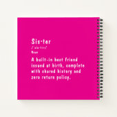 BBF and Sisters Definition Photo Magenta ノートブック (裏面)