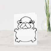 Bble Meme Funny Dog Brainrot Wash My Belly Meme  カード (正面)