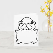 Bble Meme Funny Dog Brainrot Wash My Belly Meme  カード (黄色い花)