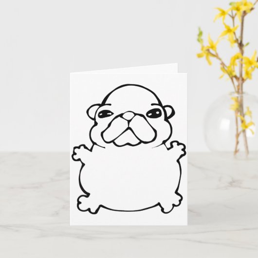 Bble Meme Funny Dog Brainrot Wash My Belly Meme  カード (黄色い花)