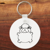 Bble Meme Funny Dog Brainrot Wash My Belly Meme  キーホルダー (正面)