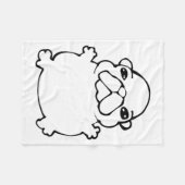 Bble Meme Funny Dog Brainrot Wash My Belly Meme  フリースブランケット (正面(横))