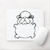 Bble Meme Funny Dog Brainrot Wash My Belly Meme  マウスパッド (マウス)