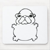 Bble Meme Funny Dog Brainrot Wash My Belly Meme  マウスパッド (正面)