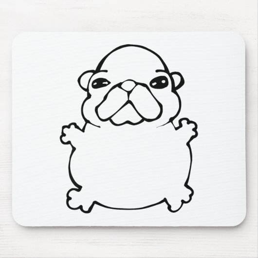 Bble Meme Funny Dog Brainrot Wash My Belly Meme  マウスパッド (正面)