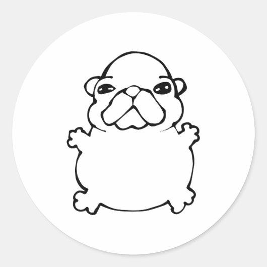 Bble Meme Funny Dog Brainrot Wash My Belly Meme  ラウンドシール (正面)