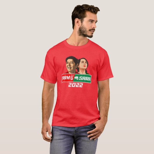 BBM Sara 2022 Duterte Inday社長Red Bong Mar Tシャツ (正面フル)
