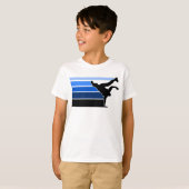 BBOYの勾配青いblkの子供 Tシャツ (正面フル)