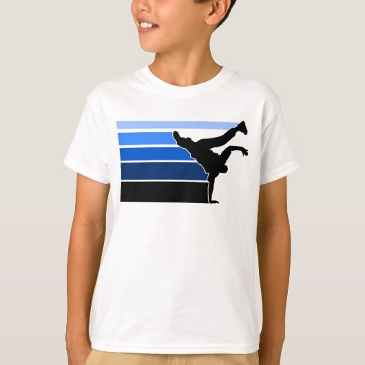 BBOYの勾配青いblkの子供 Tシャツ (正面)