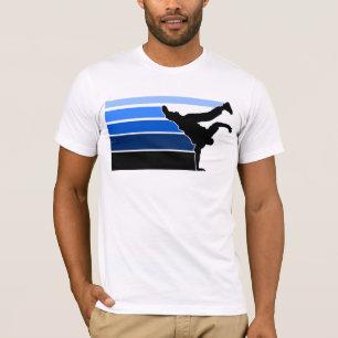 BBOYの勾配青いblk Tシャツ