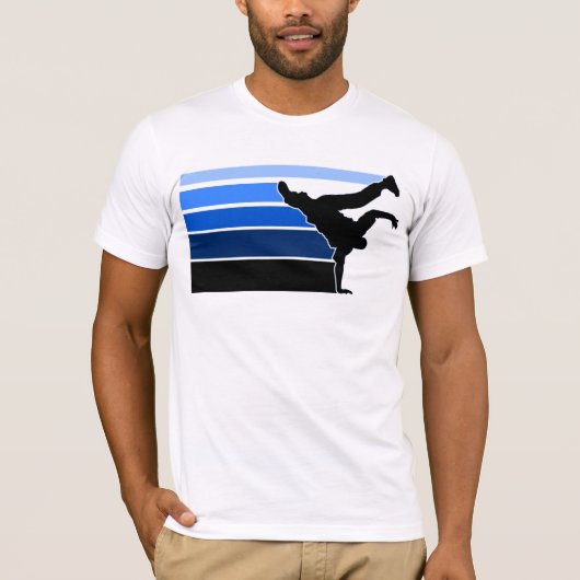BBOYの勾配青いblk Tシャツ (正面)