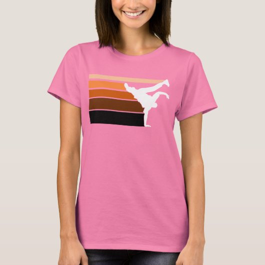 BBOYグラデーションオレンジホワイト Tシャツ (正面)