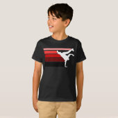 BBOYグラデーション赤い白い子 Tシャツ (正面フル)