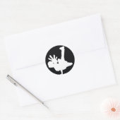 BBOYステッカーホワイト ラウンドシール (封筒)