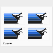 BBOYステッカーblu 長方形シール (シート)