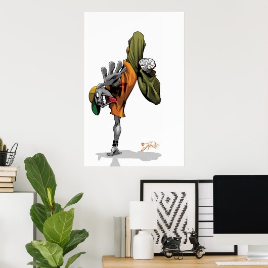 BBOYポーズ ポスター (ホームオフィス)