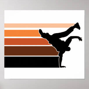 BBOY gradient orgn blk poster ポスター
