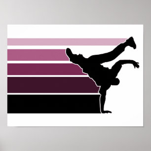 BBOY gradient prpl blk poster ポスター