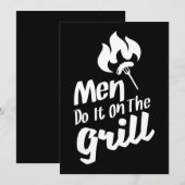 BBQおもしろいの男性はグリルの喫煙者にそれを行う シーズンカード (正面/裏面)