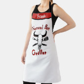 BBQおもしろいエプロン、ナチュラルグリ生まれラBBQ引用文 エプロン (インサイチュ)