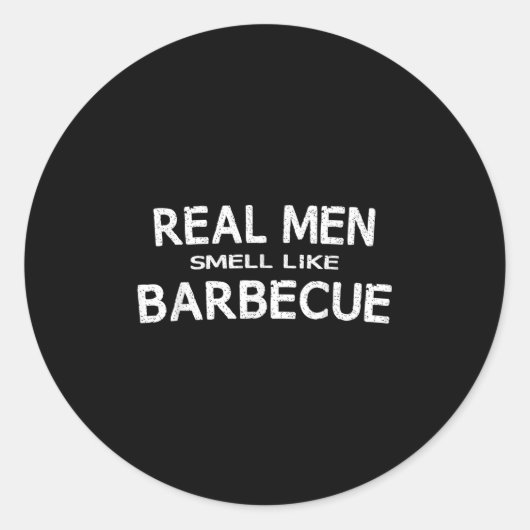Bbqおもしろいグラリングのギフトシ実在ャツの男の香り ラウンドシール (正面)