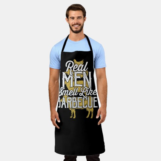 BBQおもしろいグリリングギフト エプロン (着用した状態)