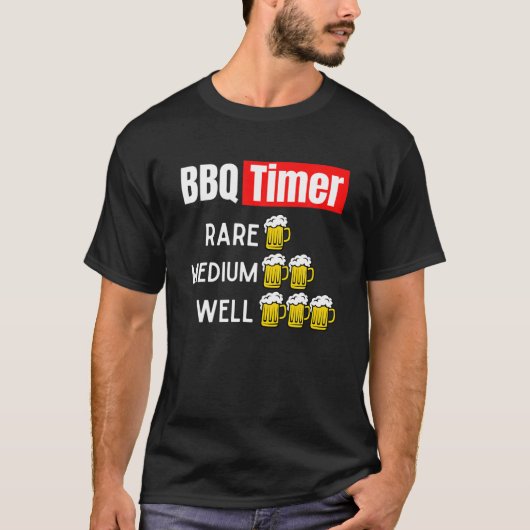 BBQおもしろいタイマバーベキューグリル Tシャツ (正面)