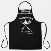 BBQおもしろいパパエプロン – 父の日の引用文 エプロン (正面)