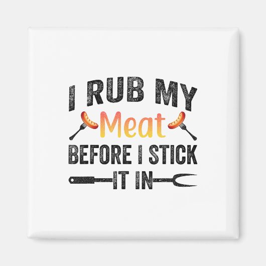 Bbqおもしろい肉をこする前に入れる マグネット (正面)
