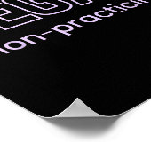 Bbqおもしろい肉愛好家の非練習ビーガン ポスター (角)