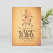 BBQおもしろい誕生パーティー 招待状 (スタンド正面)