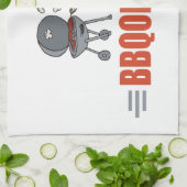 BBQおもしろい キッチンタオル (折り畳み)