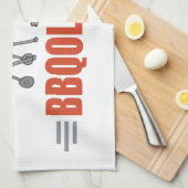 BBQおもしろい キッチンタオル (四つ折り)