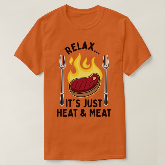 BBQだけの熱の肉 Tシャツ (デザイン正面)