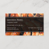 BBQでのソーセージのクローズアップ写真 – 名刺 (裏面)