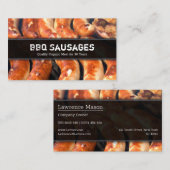 BBQでのソーセージのクローズアップ写真 – 名刺 (正面/裏面)