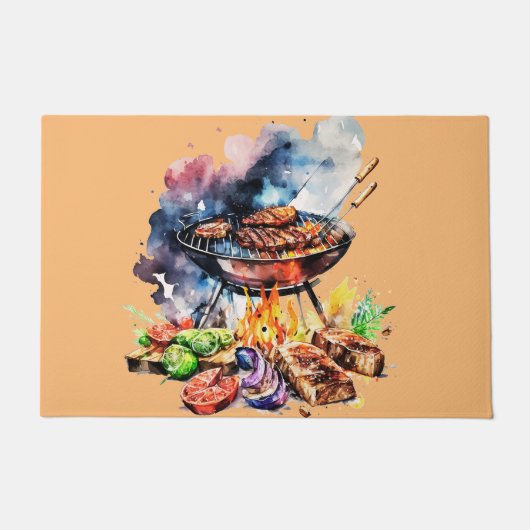 BBQとグリル ドアマット (正面)