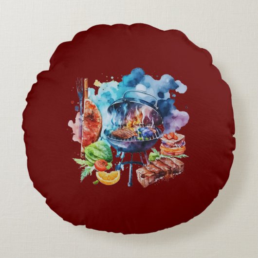 BBQとグリル ラウンドクッション (正面)