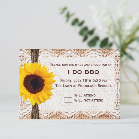 BBQと朝食のウェディング・レスポンス 出欠カード (スタンド正面)