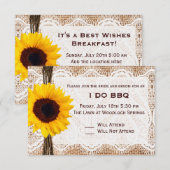 BBQと朝食のウェディング・レスポンス 出欠カード (正面/裏面)